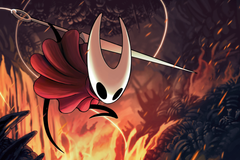 Hornet jumps in key art for Hollow Knight Silksong